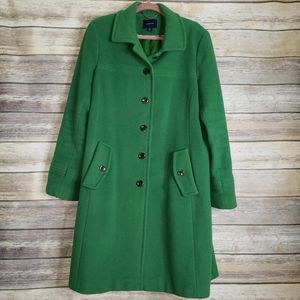 Land's End plus size green pleated back jacket